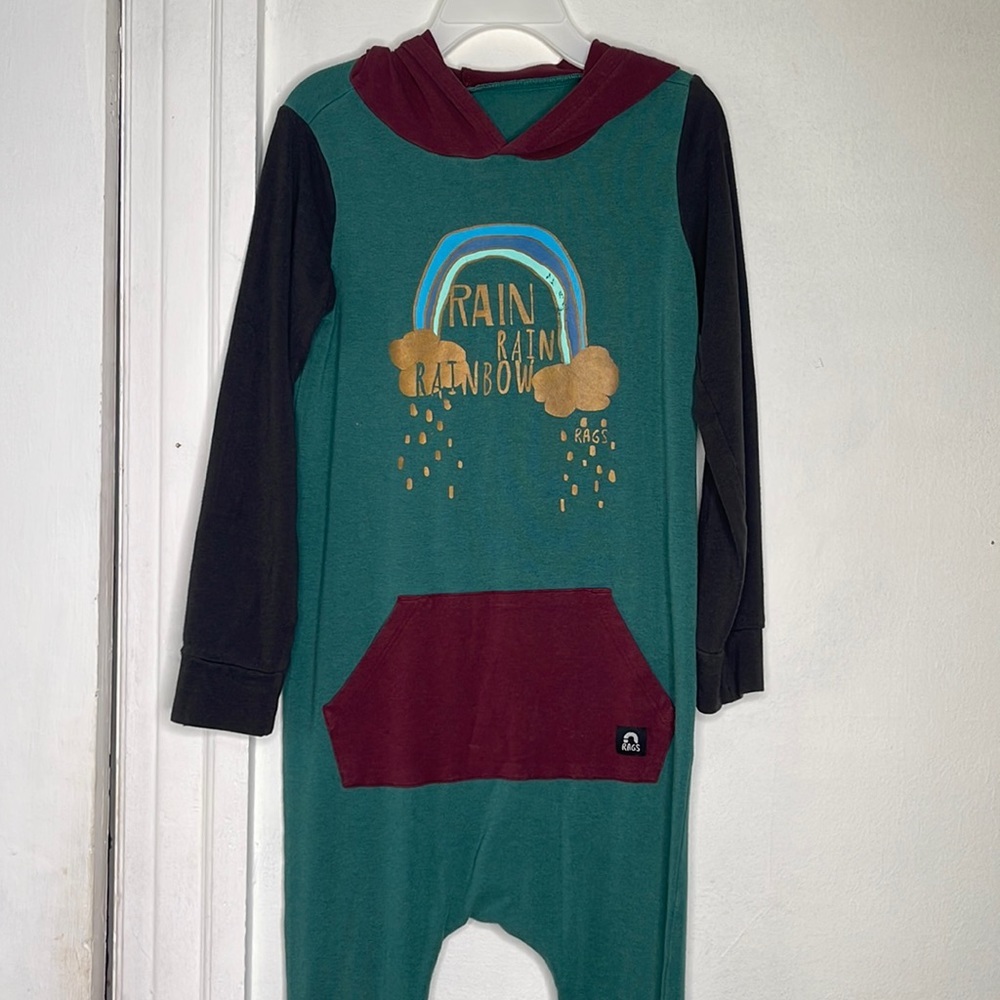 Rags to Raches Hooded Long Sleeve Rainy Day Onesie​